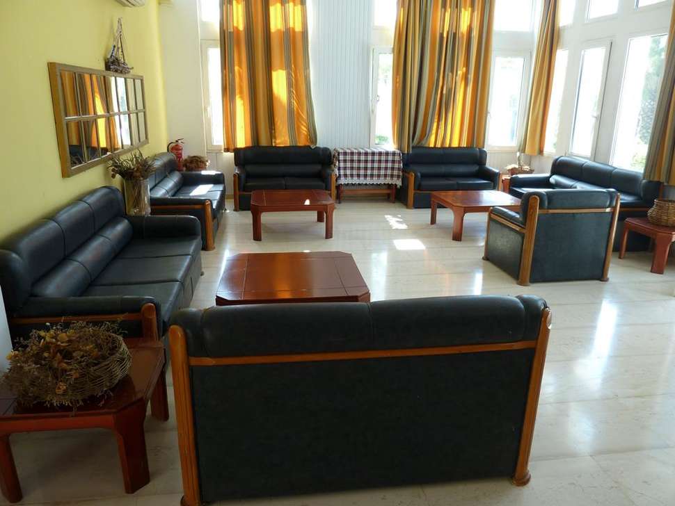 Een foto van het interieur van Hotel Aegeon