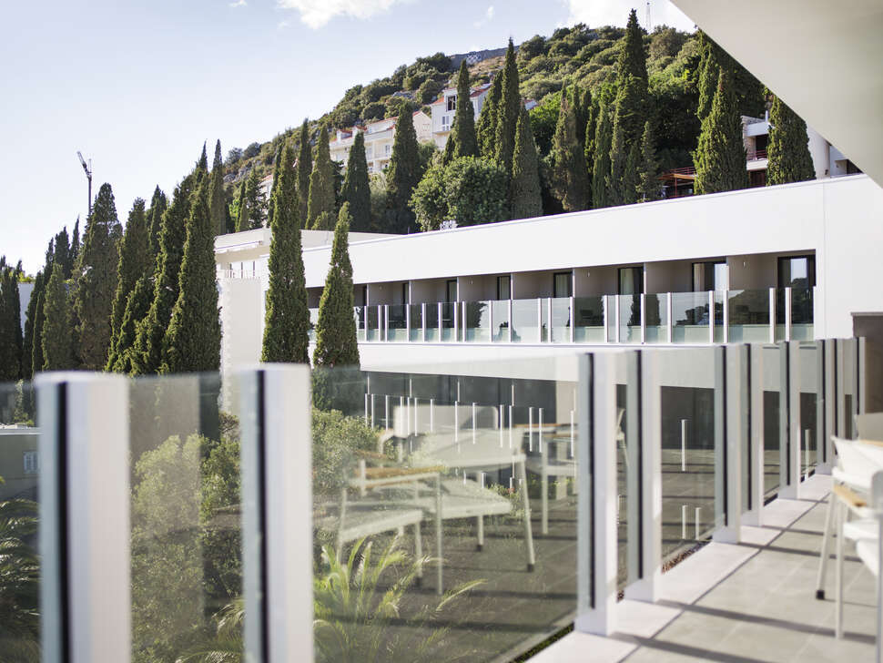 Ein Foto von der Außenansicht des Hotel Kompas Dubrovnik