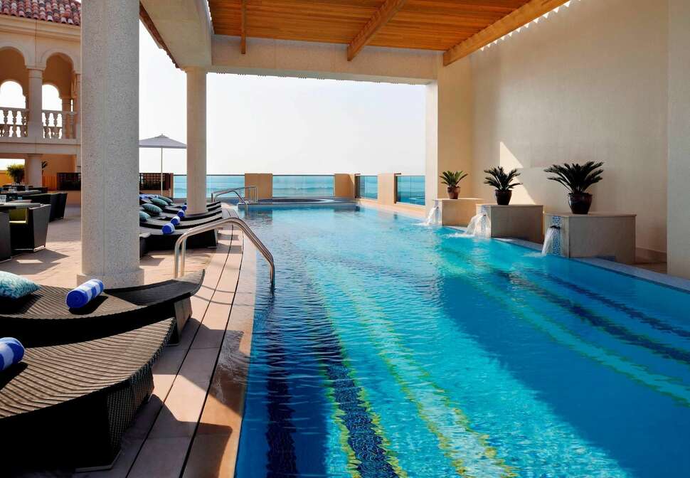 Ein Foto vom Pool im Marriott Hotel Al Jaddaf