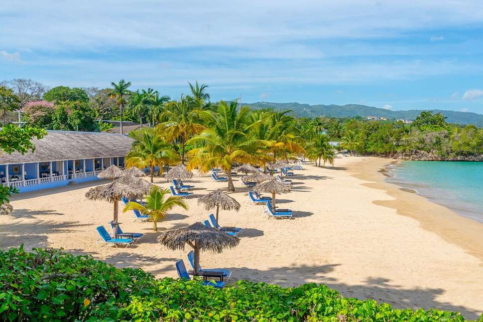 Ein Foto vom Strand beim Jamaica Inn