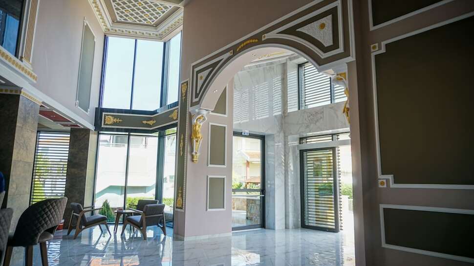 Een foto van het interieur van Agnes Deluxe Hotel