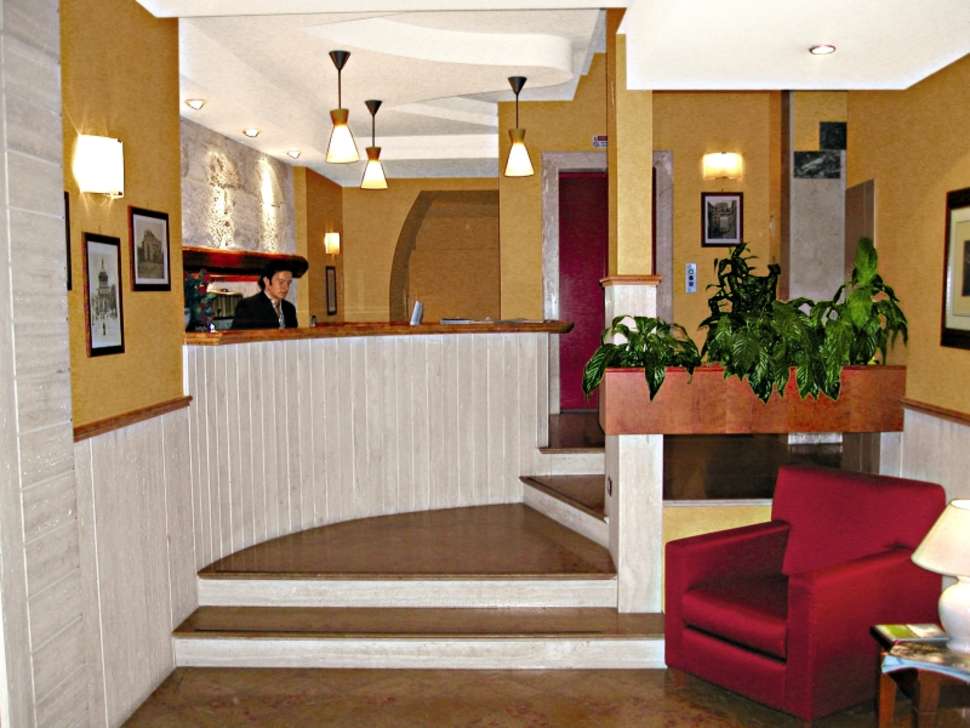 Een foto van het interieur van Hotel Posta