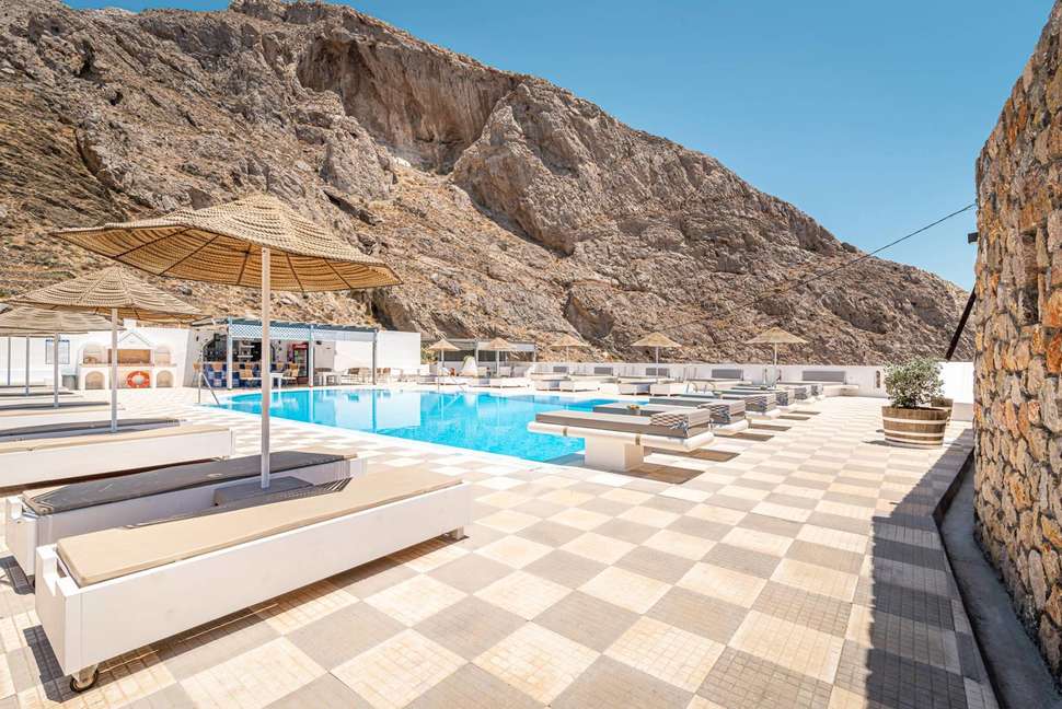 Ein Foto vom Pool im Marianna Hotel