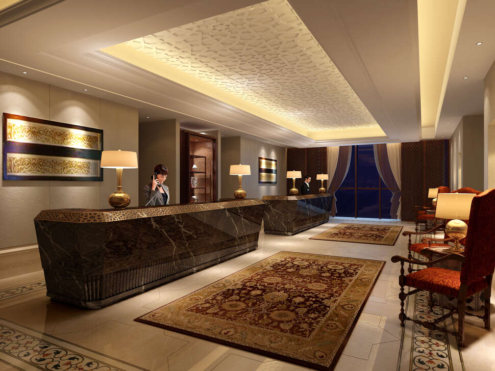 Ein Foto vom Innenbereich im Bab Al Qasr Hotel