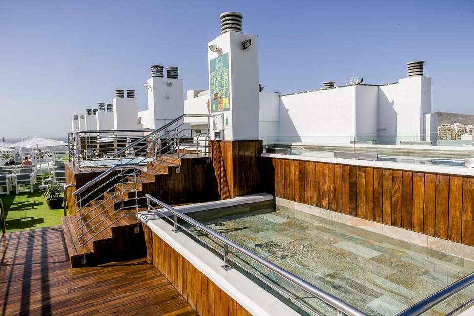 Ein Foto von der Terrasse im Exe Las Palmas