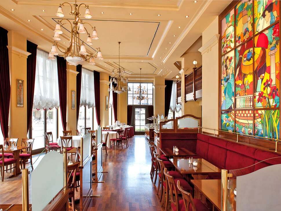 Een foto van de faciliteiten bij Victors Residenz-Hotel Leipzig