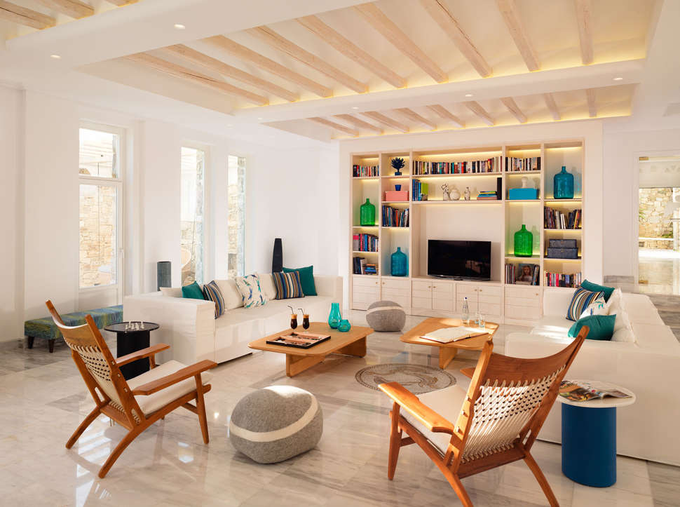 Een foto van het interieur van Mykonos Grand Hotel & Resort