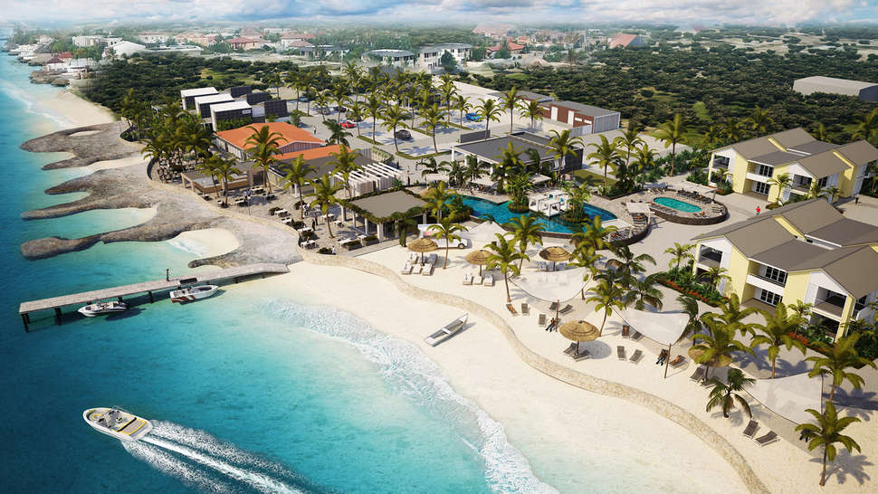Een foto van een overzicht van Delfins Beach Resort Bonaire