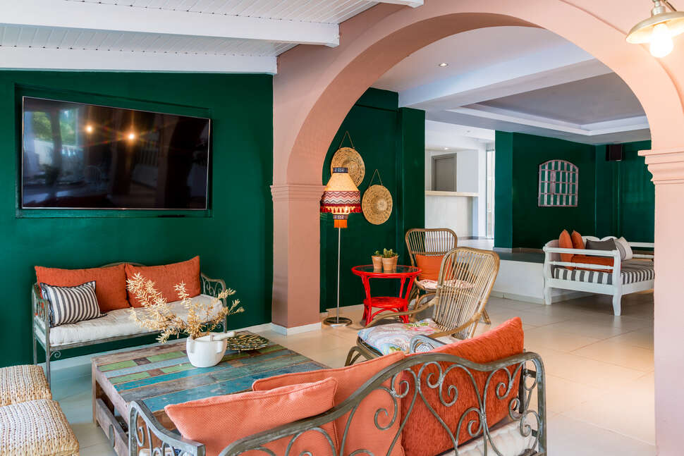Een foto van het interieur van Sirocco Hotel Kalamaki