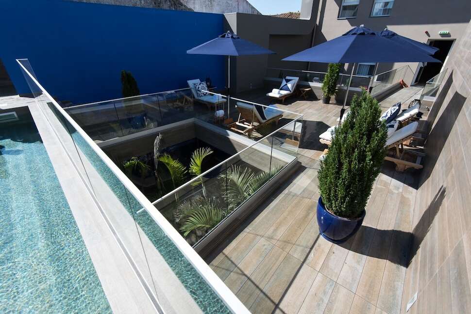 Een foto van het terras bij Casa Hintze Ribeiro