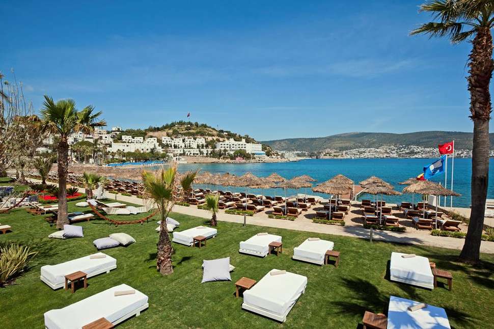 Een foto van het terras bij Agaya Bodrum
