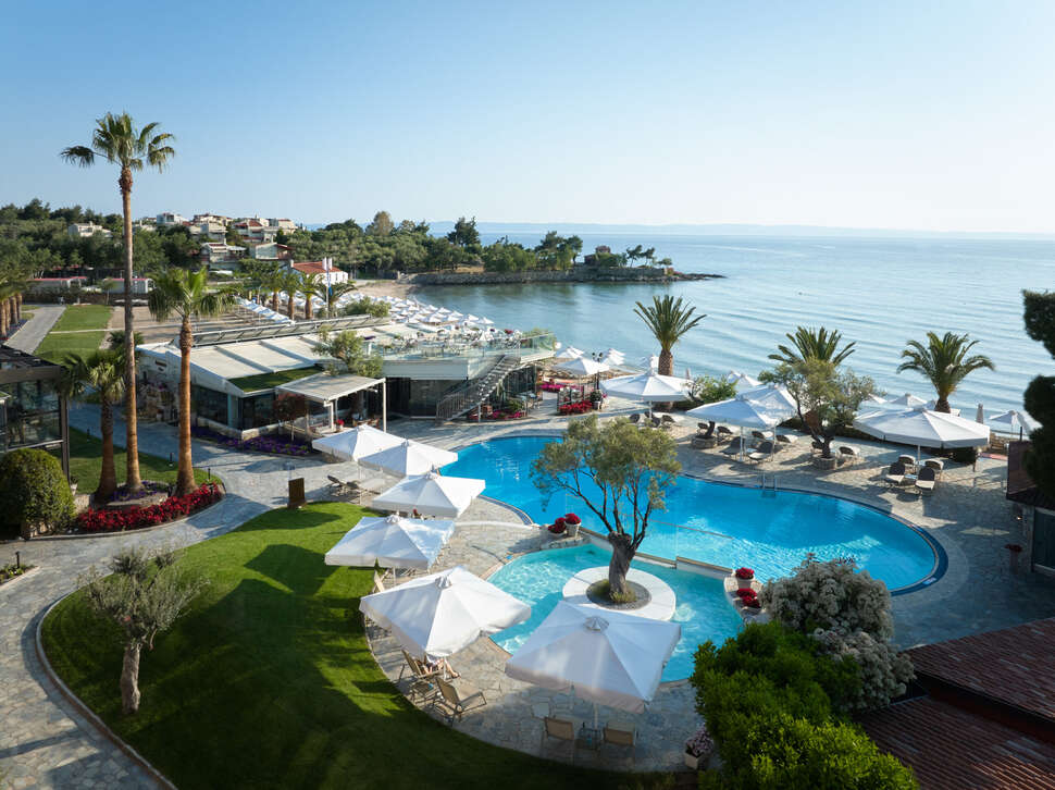 Een foto van het zwembad bij Anthemus Sea Beach Hotel & Spa