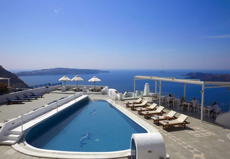 Een foto van het zwembad bij Volcano View Hotel