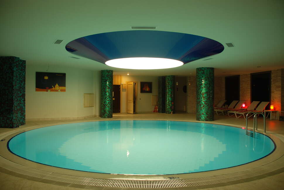 Ein Foto vom Pool im Hotel Golden Rock Beach