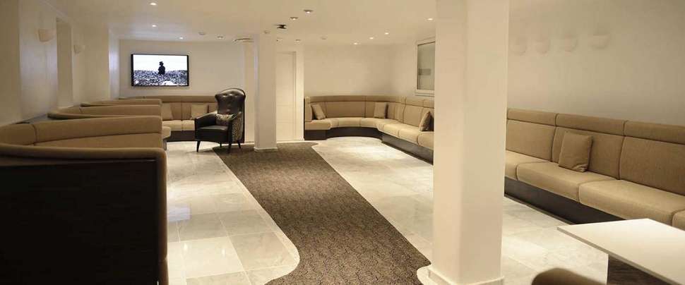 Een foto van het interieur van Hotel Monsigny