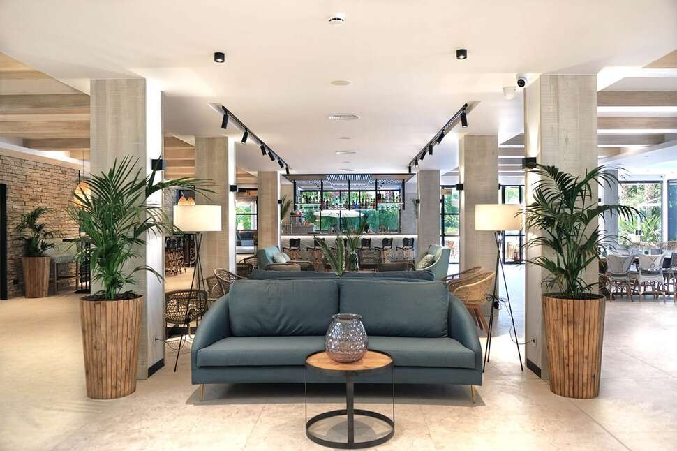 Een foto van het interieur van Hotel Acapulco