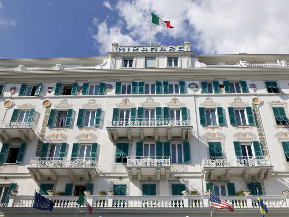 Een foto van het interieur van Grand Hotel Miramare