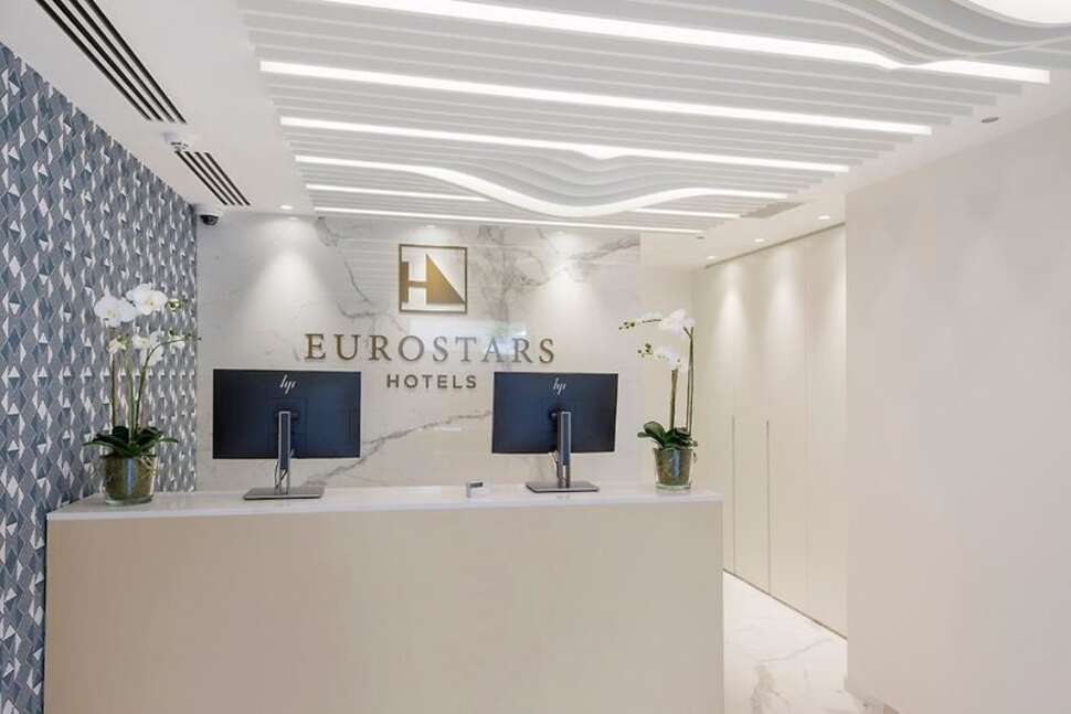 Een foto van het interieur van Eurostars Mediterranea Plaza
