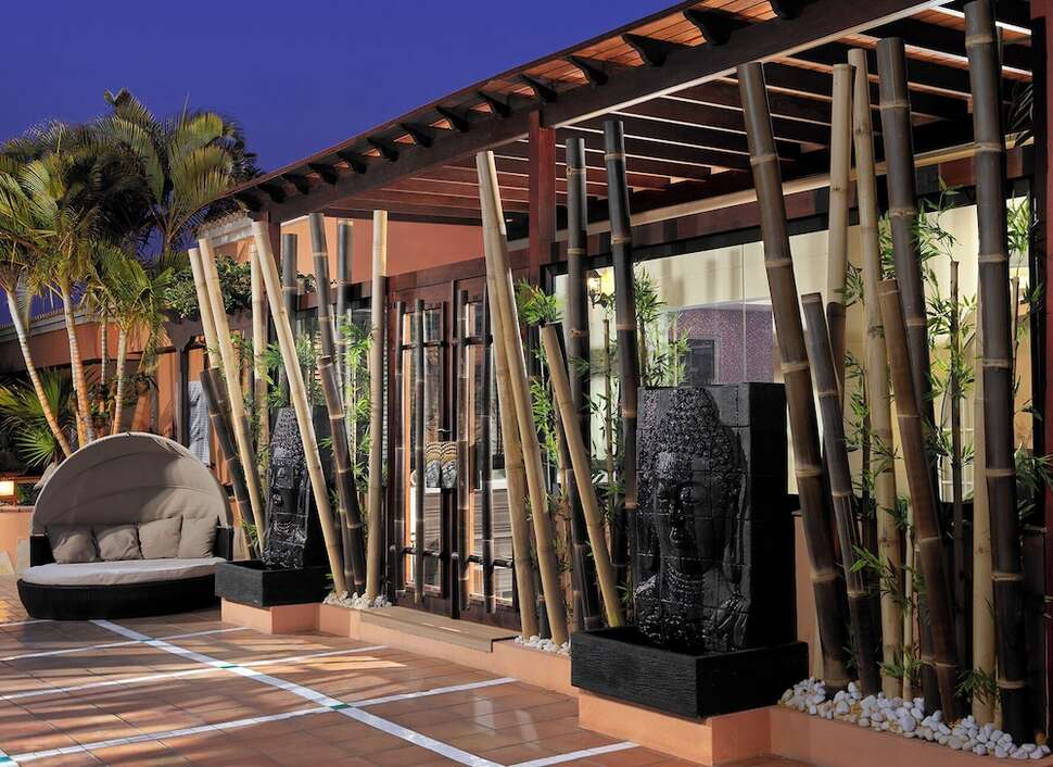 Ein Foto von der Terrasse im Green Garden Resort