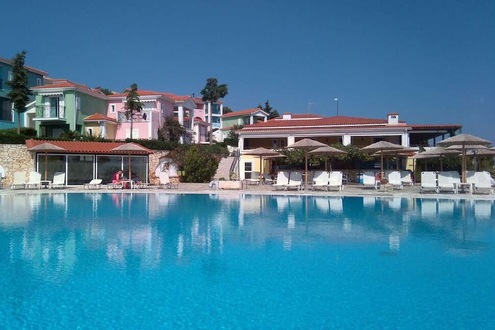 Een foto van een overzicht van Porto Skala Hotel