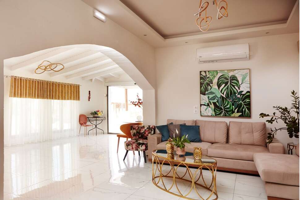 Een foto van het interieur van Amnissos Residence