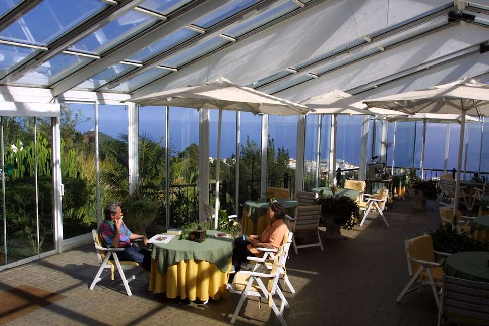 Ein Foto von der Terrasse im Hotel La Palma Romantica