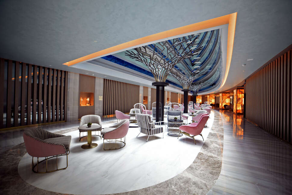 Een foto van het interieur van Royal Wings Hotel