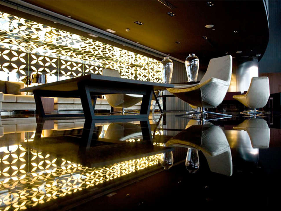 Een foto van het interieur van Eurostars Madrid Tower Hotel