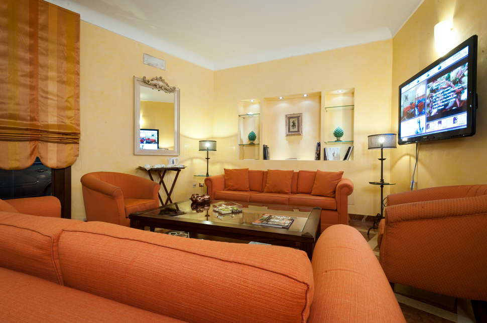 Een foto van het interieur van Hotel Vecchio Borgo