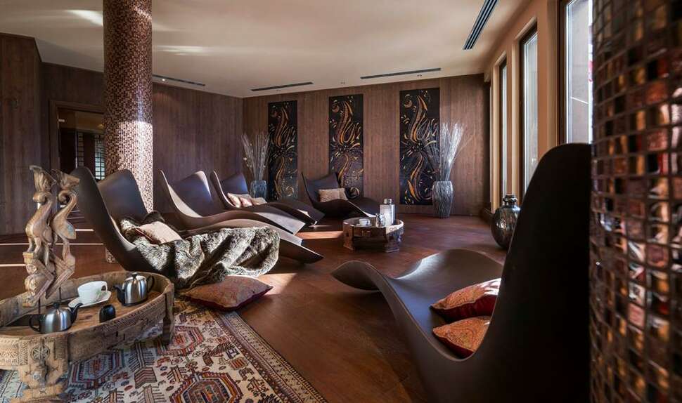 Een foto van het interieur van Le Hameau Du Kashmir