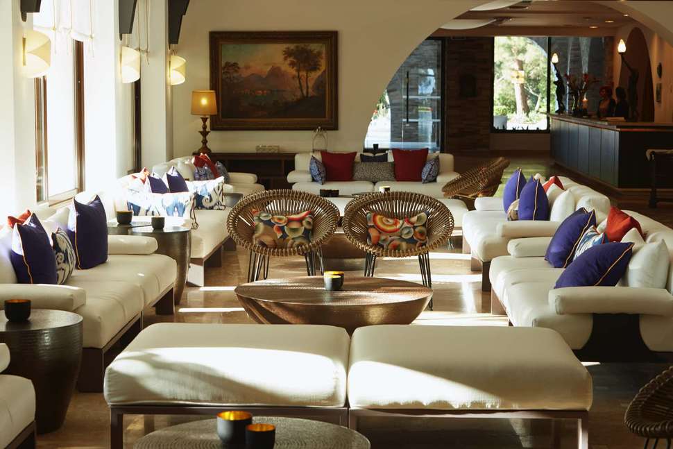 Een foto van het interieur van Eagles Palace