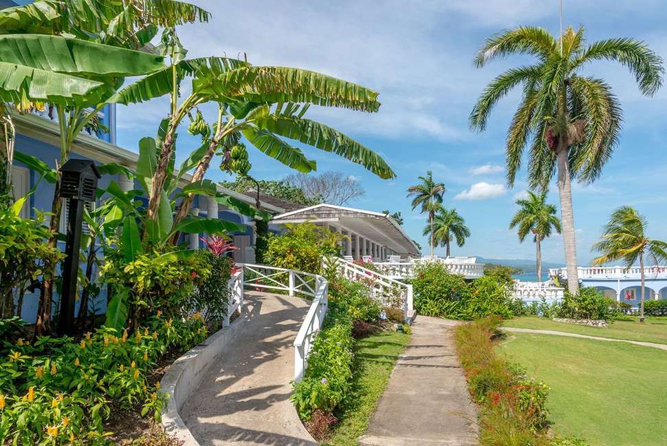 Ein Foto von der Terrasse im Jamaica Inn