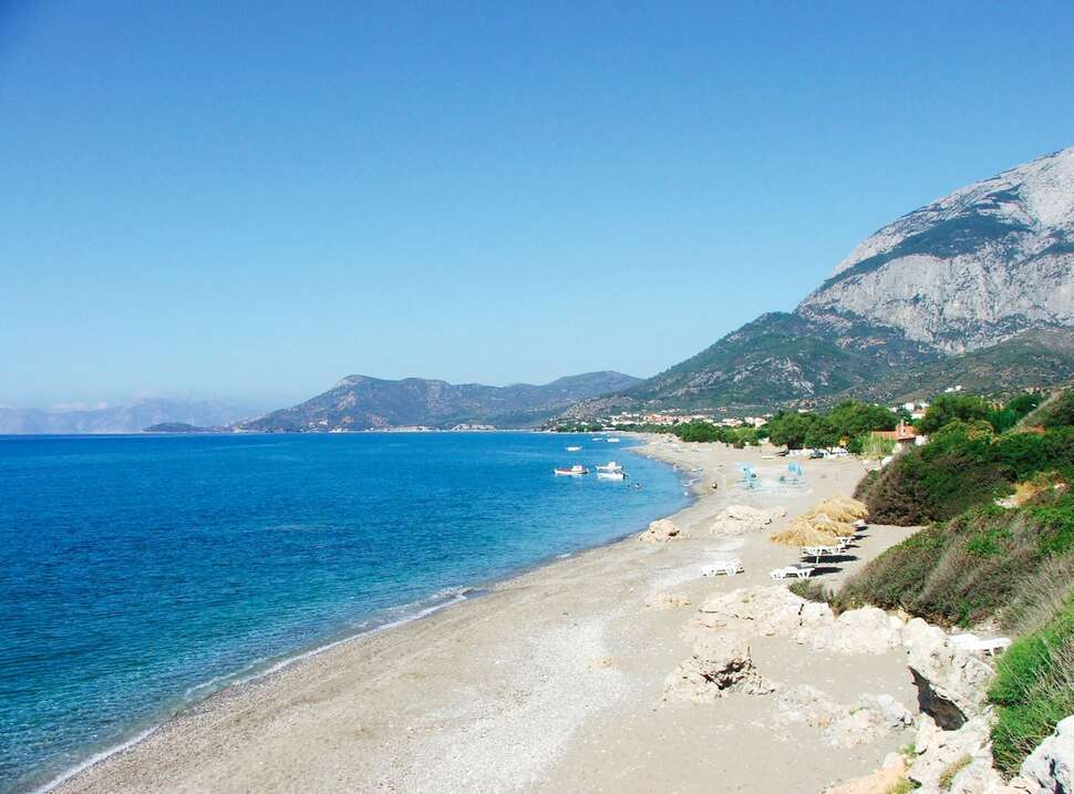 Ein Foto vom Strand beim Hotel Sofia