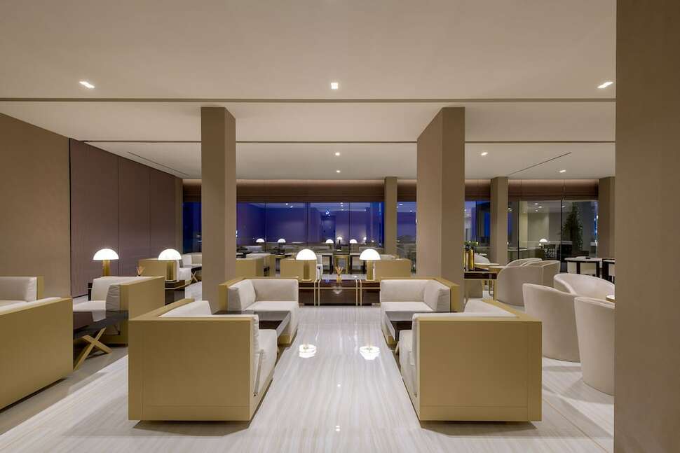Een foto van het interieur van Amarande Hotel