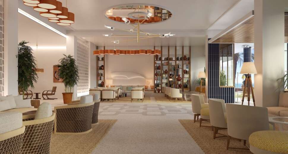 Een foto van het interieur van H10 Puerto Poniente
