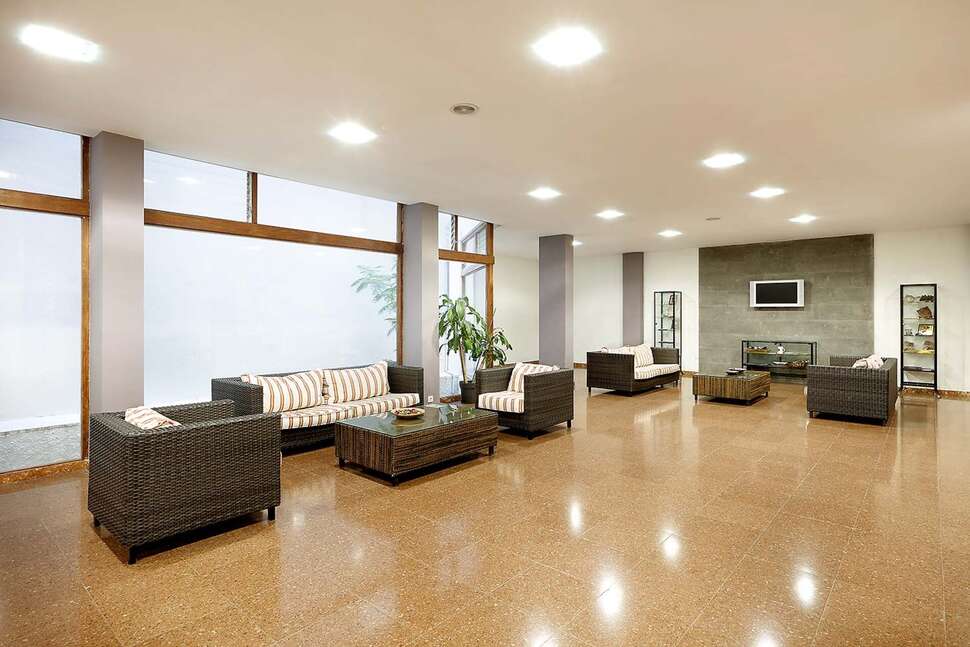 Een foto van het interieur van Hotel Faycan