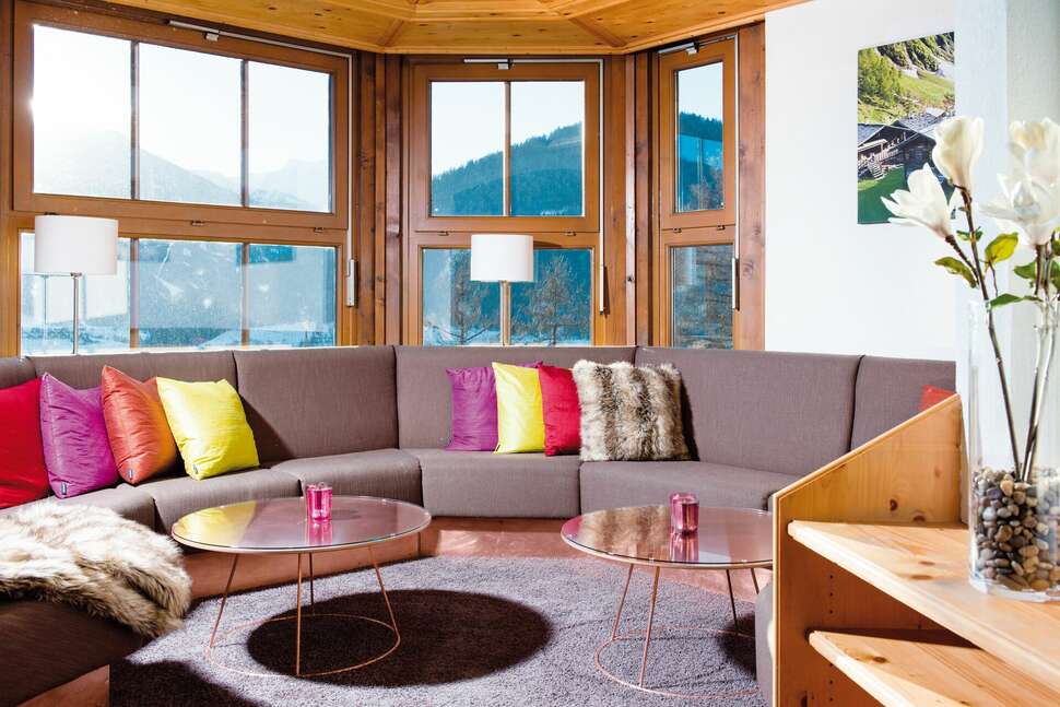 Een foto van het interieur van Hotel Goldried & Appartementen