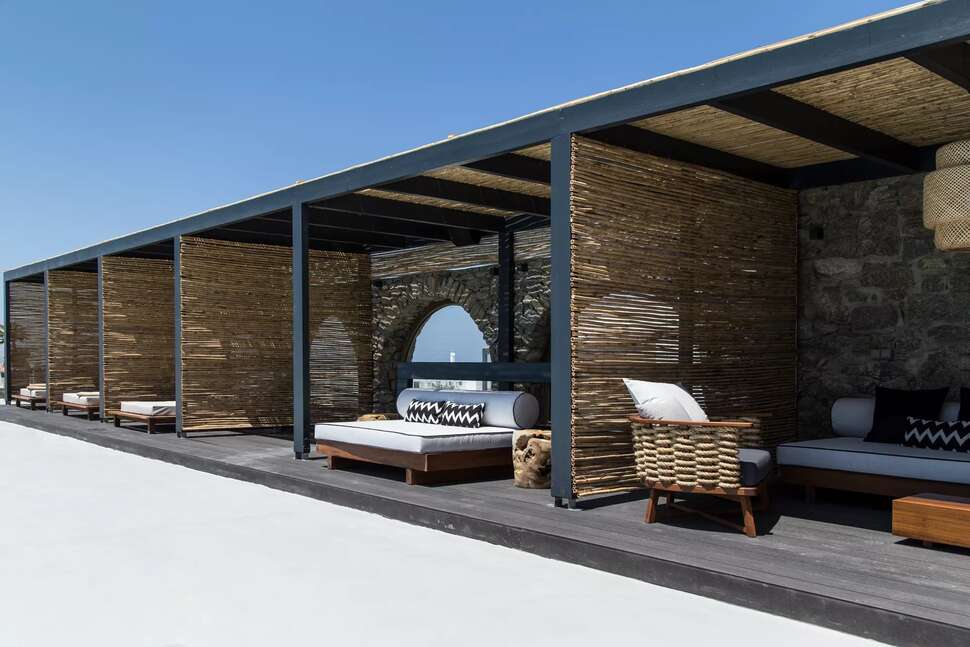 Ein Foto von der Terrasse im My Mykonos Hotel