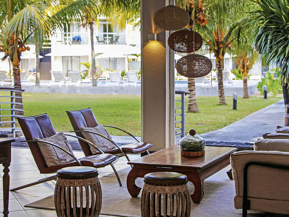 Een foto van het terras bij Villas Mon Plaisir