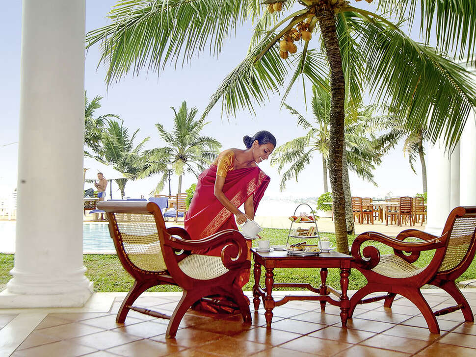 Een foto van het terras bij Mount Lavinia