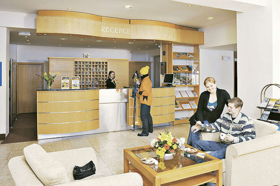 Een foto van het interieur van Hotel Srni