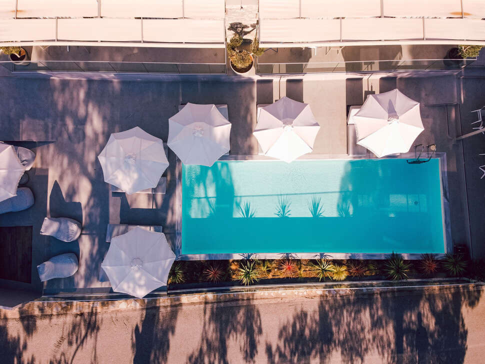 Ein Foto vom Pool im Casa Bloo