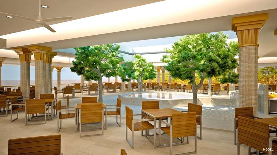 Ein Foto von der Terrasse im Barcelo Concorde Green Park Palace