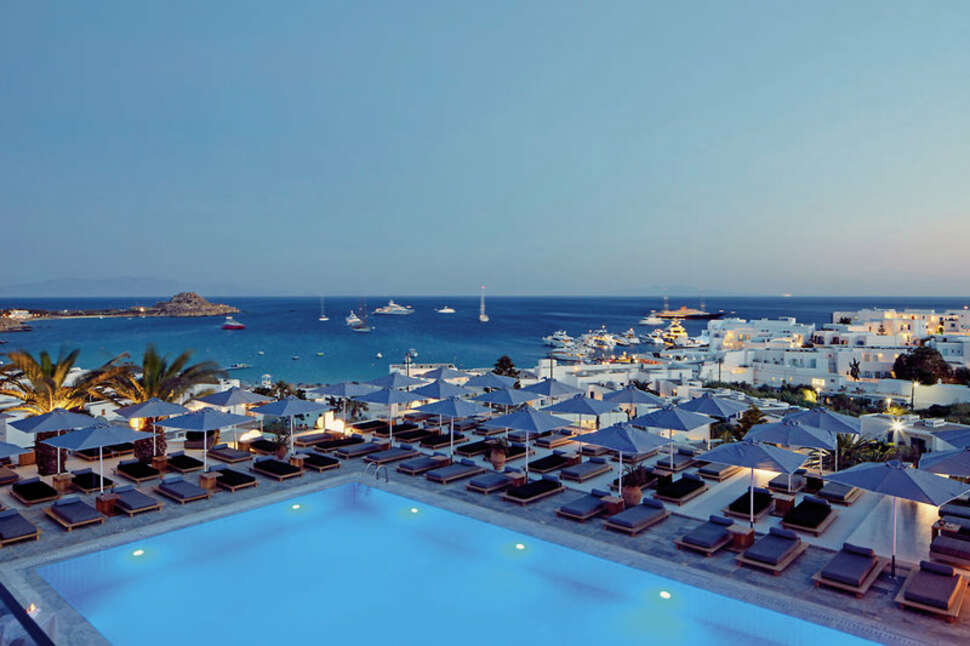 Een foto van het zwembad bij Myconian Ambassador - Relais & Chateaux