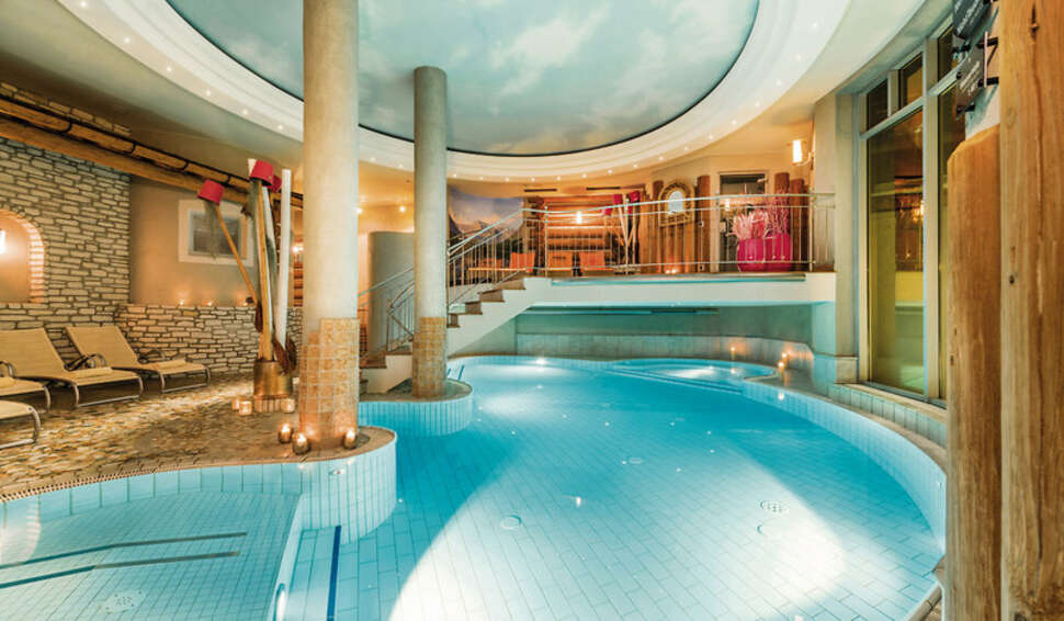 Ein Foto vom Pool im Hotel Eva Village