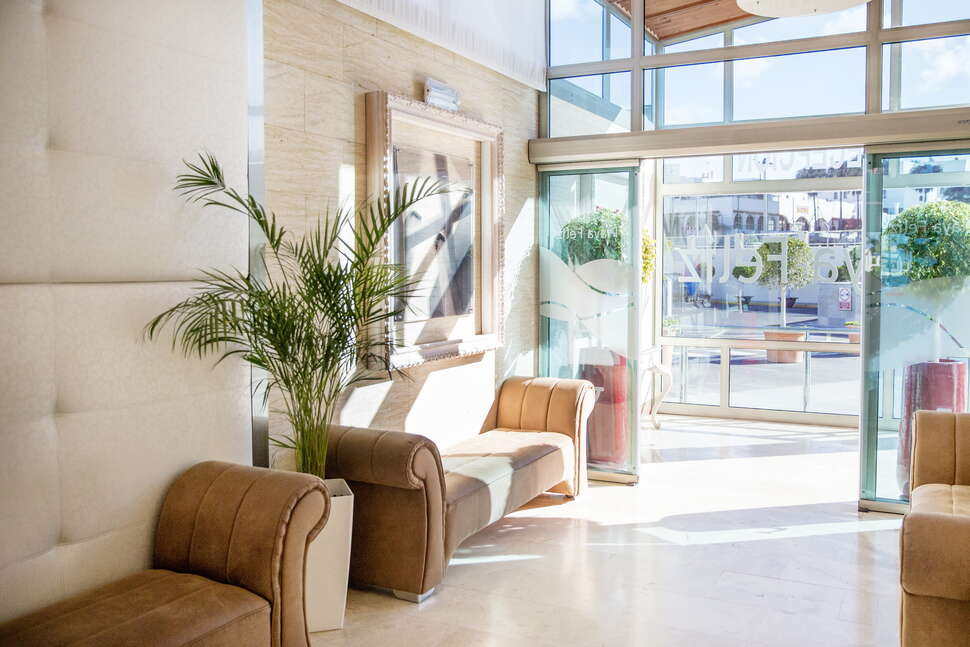 Een foto van het interieur van Playa Feliz
