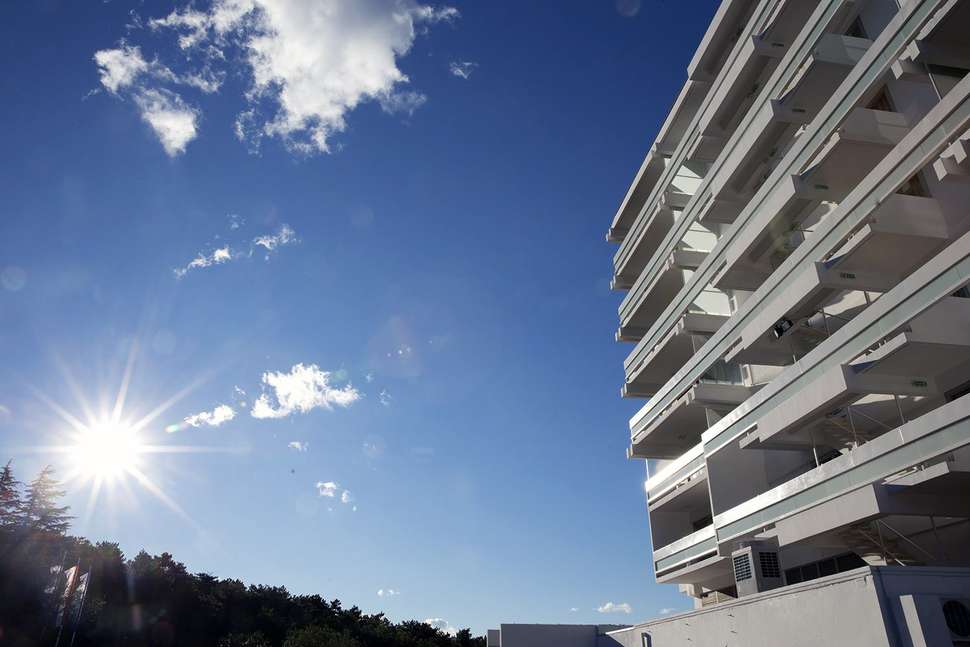 Ein Foto von der Außenansicht des Hotel Omorika