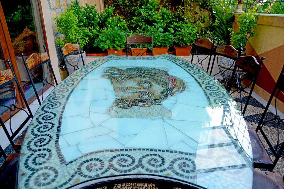 Ein Foto von der Terrasse im Antea Palace Hotel & Spa