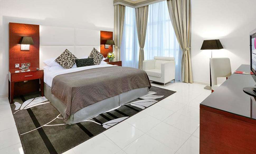 Een foto van een overzicht van Golden Sands Hotel Sharjah