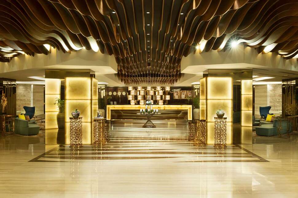Een foto van het interieur van Gulf Court Hotel Business Bay